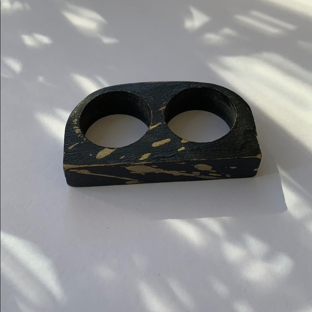 Wooden Two Finger Ring